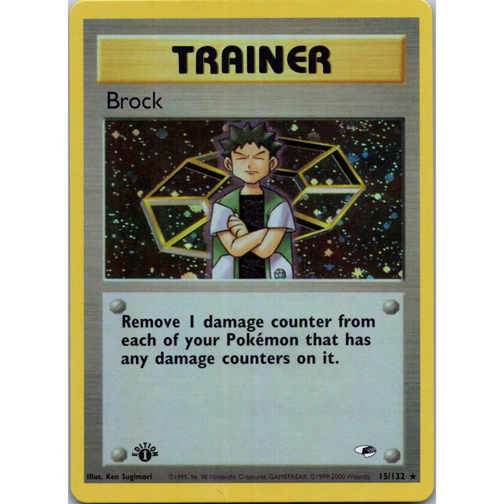 Brock Gym Heroes 1st Edition "Reprinted"